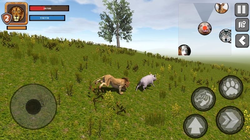 wild lion simulator screen-shot