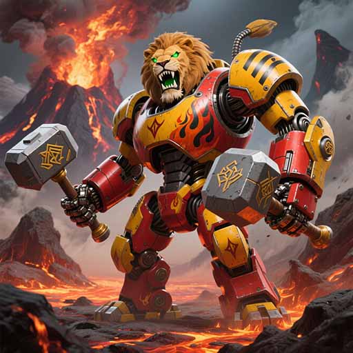 graphics-render-robot-lion